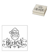Geloof kerstkerstkaart Rubber Stempel (Gestempeld)