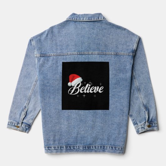 Geloof Kerstmis Denim Jacket (Achterkant)