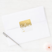 Geloof Kerstmis Goud Handgeschreven Naar-Van Gift Vierkante Sticker (Envelop)