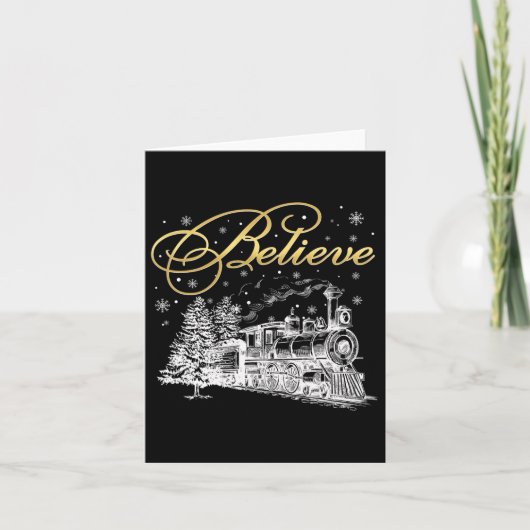 Geloof Kerstmis Noordpool Polar Express alle ABR Kaart (Voorkant)