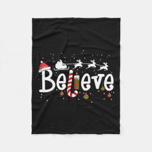 Geloof Kerstmis Sinterklaas Rendier Candy Cane Fleece Deken