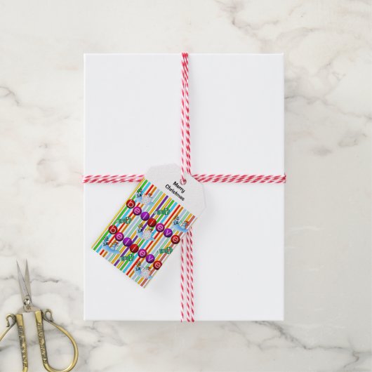 Geloof Kerstmis Sneeuwman Gift Labels Cadeaulabel (Met Touw)