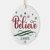 Geloof  kerstornament keramisch ornament (Rechts)