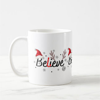 Geloof kerstpyjama's Santa T-Shirt Koffiemok