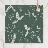 Geloof kerstscript Green Bedankjes Labels (Achterkant)