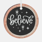 Geloof kerstvakantie glas ornament (Voorkant)