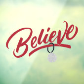 Geloof, kerstzilver Bell ©GraphicLoveShop Raamsticker (Vel 3)