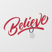 Geloof, kerstzilver Bell ©GraphicLoveShop Raamsticker (Vel)