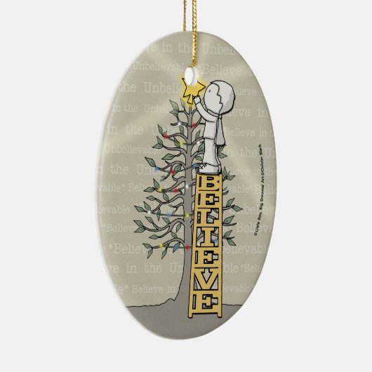 Geloof Ladder-kerstboom Keramisch Ornament (Rechts)