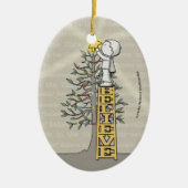 Geloof Ladder-kerstboom Keramisch Ornament (Voorkant)