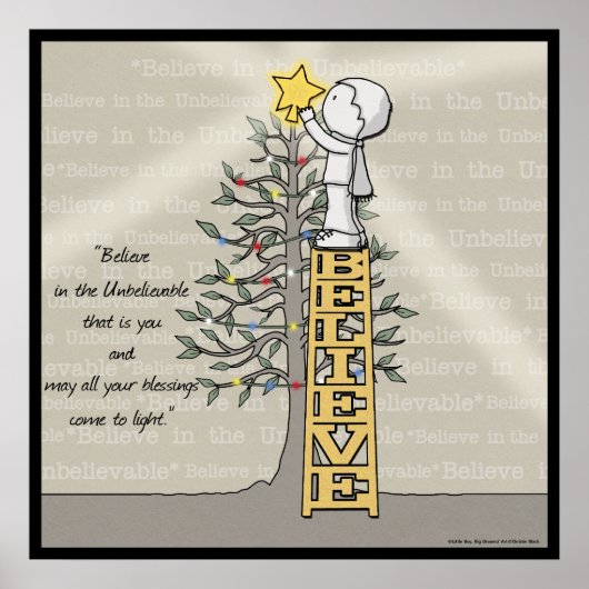 Geloof Ladder-kerstboom Poster (Voorkant)