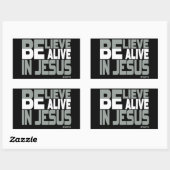 Geloof, leef in Jezus Rechthoekige Sticker (Vel)