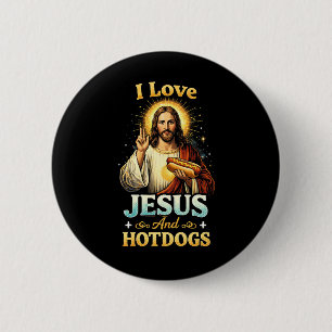 Geloof, Liefde, en Hotdogs Ronde Button 5,7 Cm