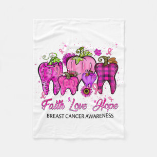 Geloof Liefde Hoop Borstkanker Dental Life Tanden  Fleece Deken