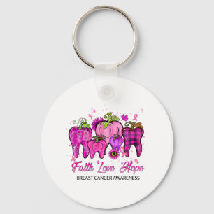 Geloof Liefde Hoop Borstkanker Dental Life Tanden Sleutelhanger