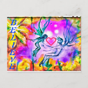 GELOOF LIEVERD FAERIES BRIEFKAART