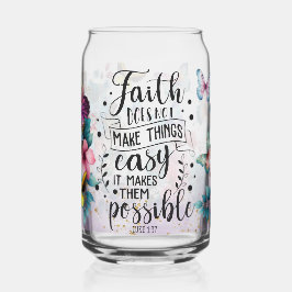 Geloof maakt alles mogelijk blikvorm glas