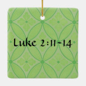 Geloof Magnolia Bloem Kerst Bal Sieraad Keramisch Ornament (Achterkant)