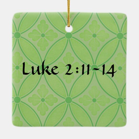 Geloof Magnolia Bloem Kerst Bal Sieraad Keramisch Ornament (Achterkant)