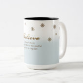 Geloof me. Aangepaste kerstcadeauMokken Tweekleurige Koffiemok (Voorkant rechts)