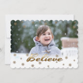 Geloof me. Aangepaste kerstfoto's Feestdagenkaart (Voorkant)