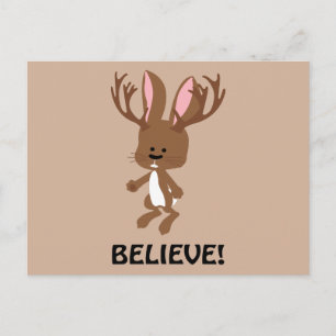Geloof me! Cute Jackalope Briefkaart