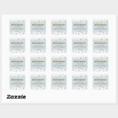 Geloof me. Gold Script en Snowflakes kerst Vierkante Sticker (Vel)