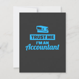 Geloof me ik ben een accountant bedankkaart
