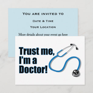 Geloof me, ik ben een Doctor Graduation Party Kaart