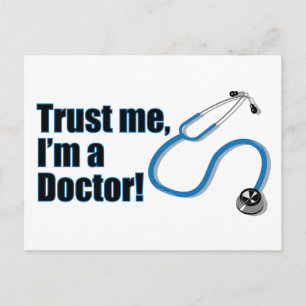 Geloof me, ik ben een Doctor Stethoscope Briefkaar Briefkaart