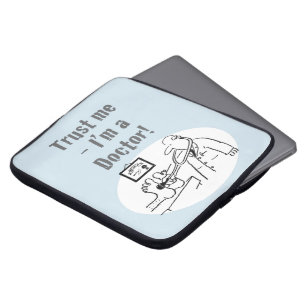 Geloof me, ik ben een dokter. Funny Cartoon Laptop Sleeve