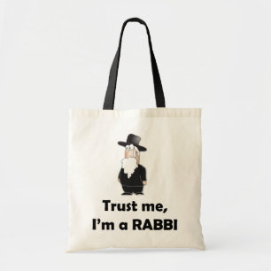 Geloof me, ik ben een rabbijn - grappige joodse hu tote bag
