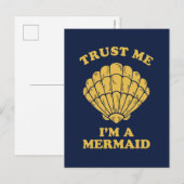 Geloof me, ik ben een Zeemeermin. Briefkaart (Voorkant / Achterkant)