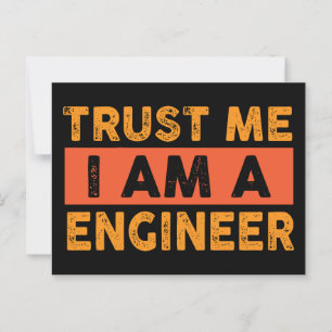 Geloof me, ik ben ingenieur briefkaart