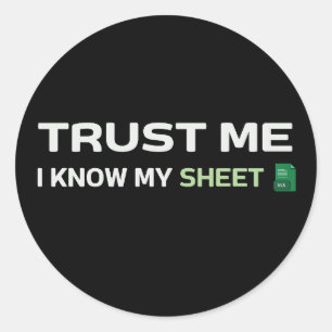 Geloof me, ik ken mijn laken ronde sticker