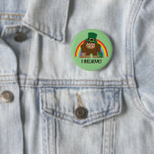 Geloof me. Leprechaun Bigfoot Ronde Button 5,7 Cm (In situ)