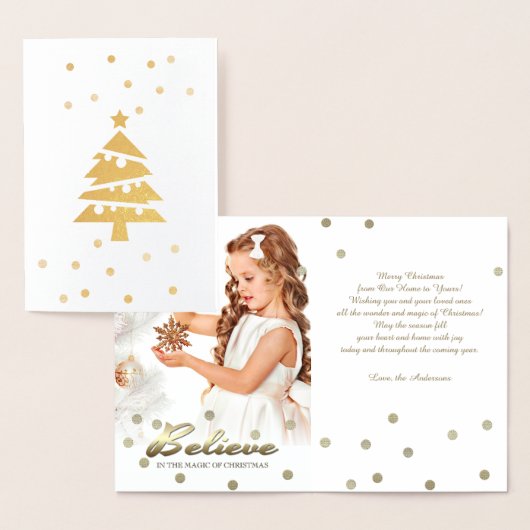 Geloof me. Real Folie Luxury Custom Photo Card Folie Kaarten (Display)