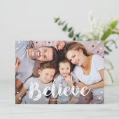 GELOOF | moderne kerstkaart voor bezoekers (Staand voorkant)