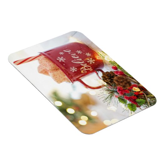 Geloof Mok, Marshmallows, kerstversieringen Magneet (Rechterzijde)