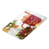 Geloof Mok, Marshmallows, kerstversieringen Magneet (Linkerzijde)