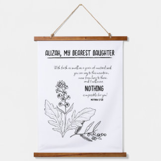 Geloof mosterdzaad hangend wandkleed