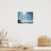 Geloof Motivatie Gezegde Poster (Keuken)