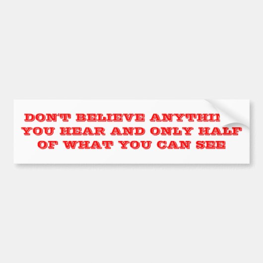 GELOOF NIET STICKER (Voorkant)