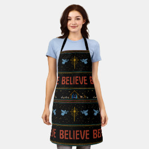 GELOOF Oke kerstkeuken Religieus Christelijk Schort