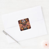 Geloof Om-Fractal Art Inspirerend Vierkante Sticker (Envelop)