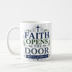 Geloof Opent De Deur Krachtige Inspirerende Quote Koffiemok