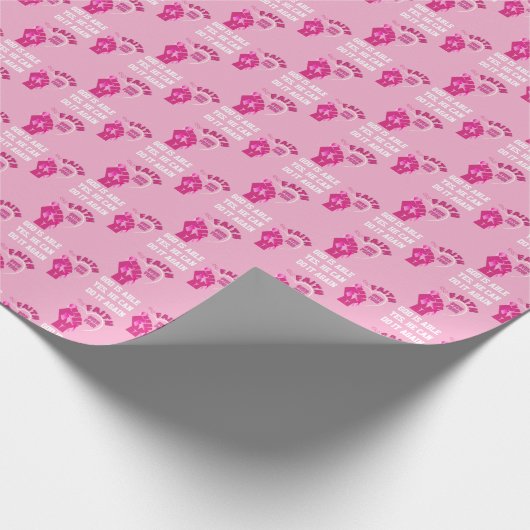 GELOOF OVER ANGST Aangepaste borstkanker Bewustzij Cadeaupapier (Hoek)