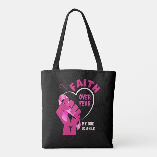 GELOOF OVER ANGST borstkankerbewustzijn Draagtas (Achterkant)