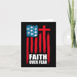 Geloof over Angst Gebed Amerika Trots op Amerikaan Kaart