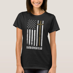 Geloof Over Angst Jezus Christelijk Kruis God Gelo T-shirt